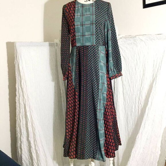 Anonyme Designers NWT Patckwork Maxi Dress Size Small - Picture 2 of 12